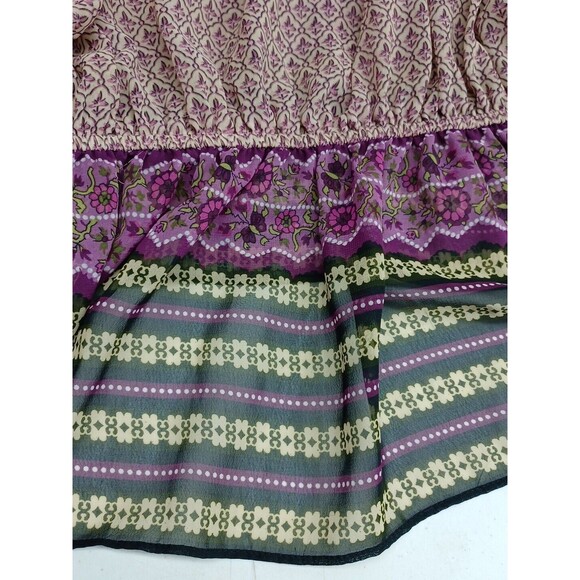 Lane Bryant Chiffon Purple Black Green Semi Sheer Sz 18/20 - Picture 6 of 8